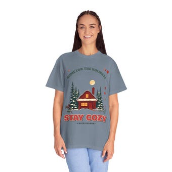 Stay Cozy Cabin Christmas Tee photo 2