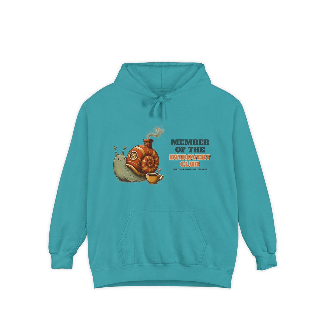 Introvert Club Snail Hoodie by WedgeAtelier