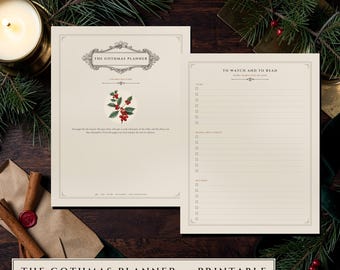 Gothic Christmas Planner Printable, Gothmas Holiday Organizer (PDF Download)