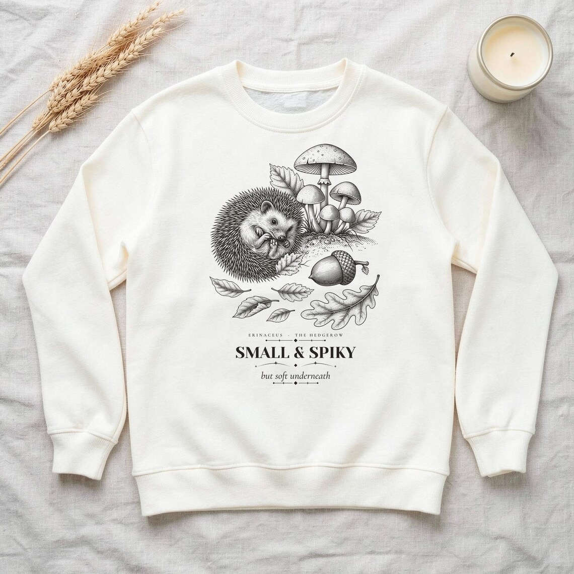 Cottagecore Hedgehog Sweatshirt by WedgeAtelier