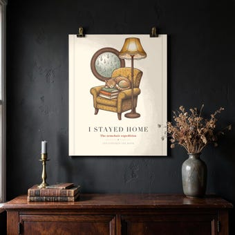 I Stayed Home Cat Reading Nook Print photo 4