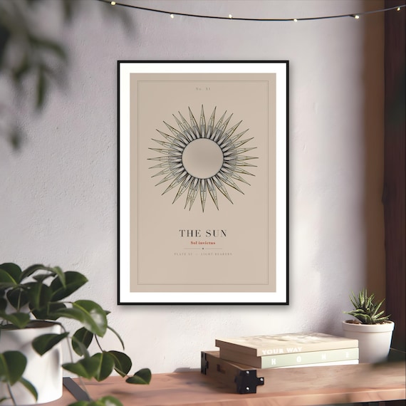 Gilded Sun Celestial Wall Art — art print by WedgeAtelier