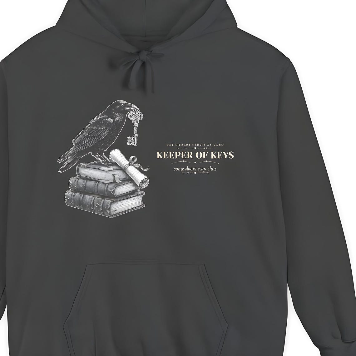 Dark Academia Raven Hoodie — Comfort Colors hoodie by WedgeAtelier