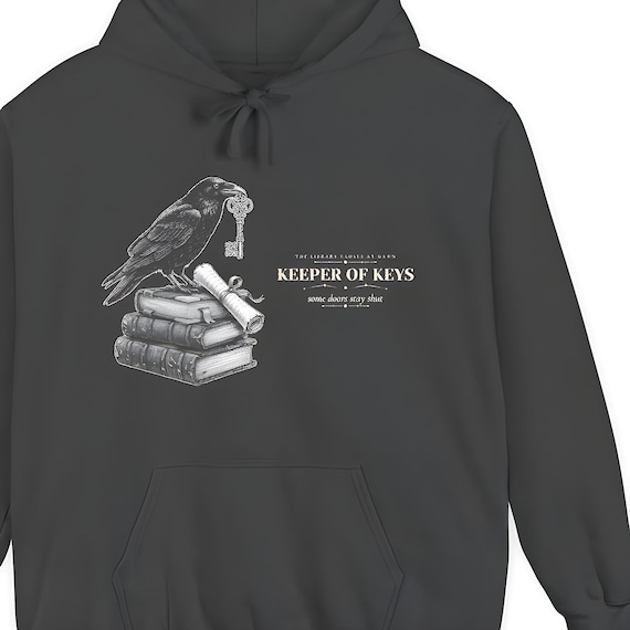 Dark Academia Raven Hoodie — Comfort Colors hoodie by WedgeAtelier