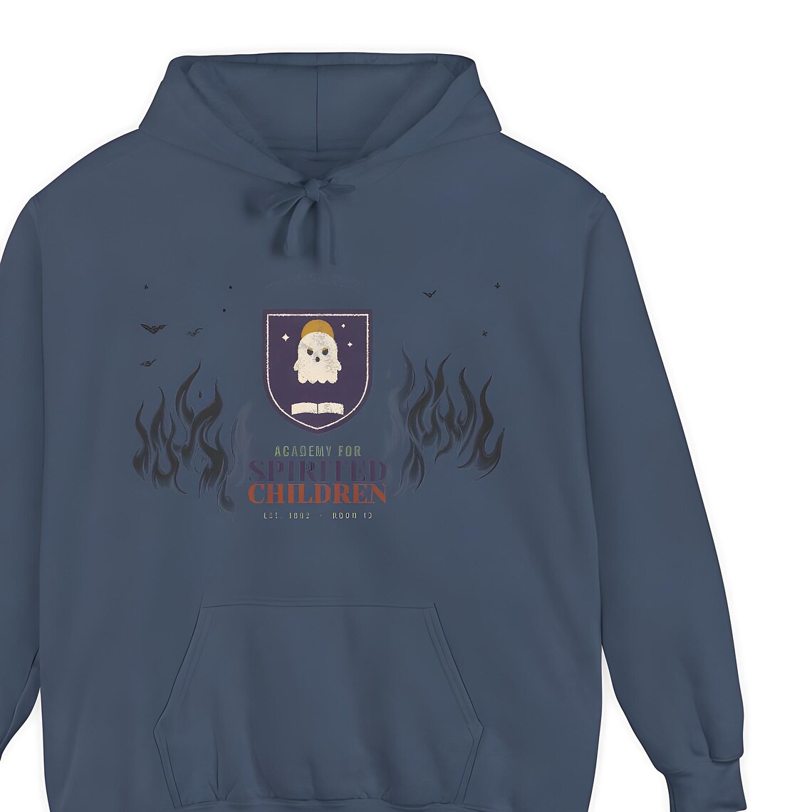 Holloway Academy Ghost Crest Hoodie — Comfort Colors hoodie by WedgeAtelier