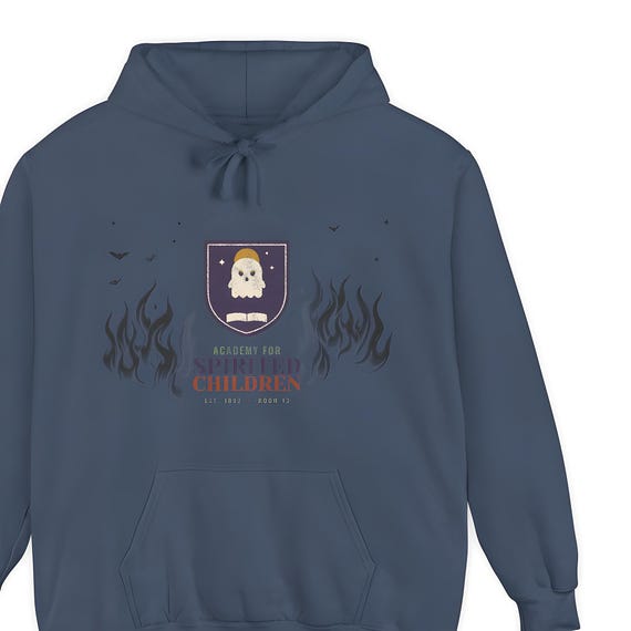 Holloway Academy Ghost Crest Hoodie — Comfort Colors hoodie by WedgeAtelier