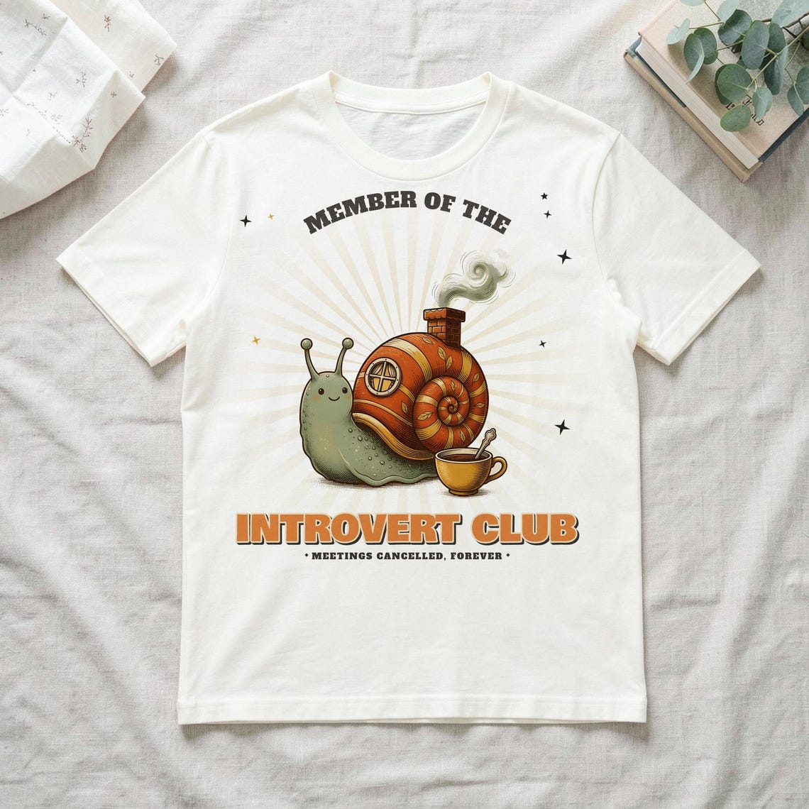 Introvert Club Snail Shirt by WedgeAtelier