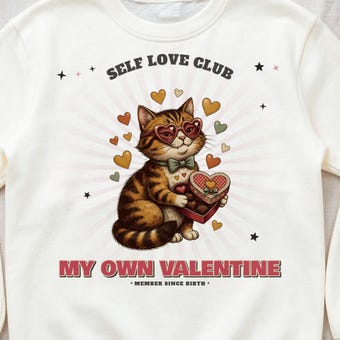 Self Love Club Cat Sweatshirt photo 3