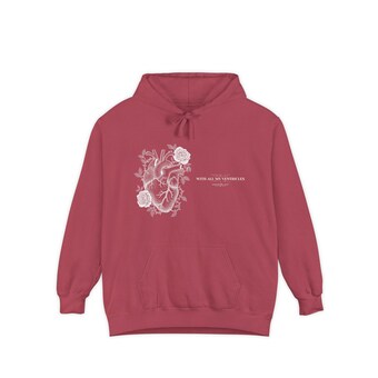 Anatomical Heart Comfort Colors Hoodie photo 6