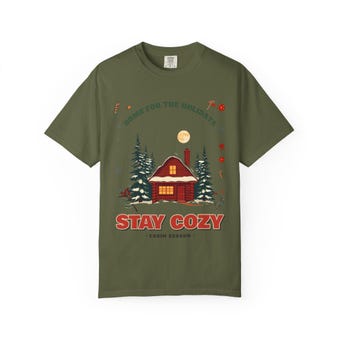 Stay Cozy Cabin Christmas Tee photo 6