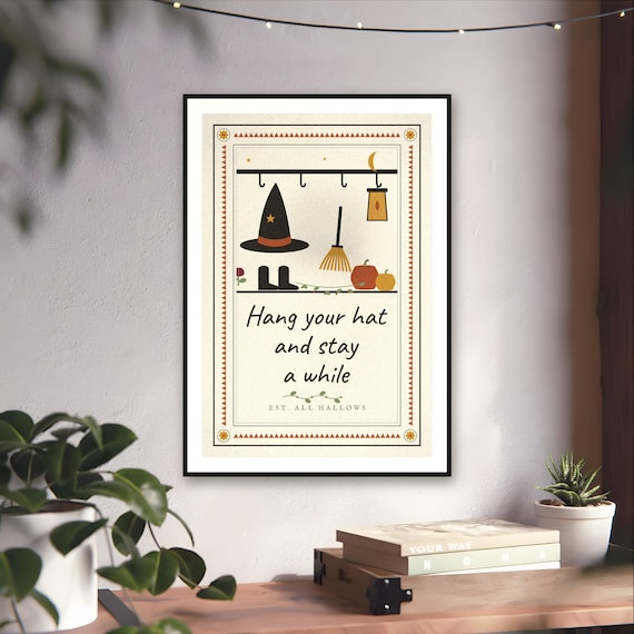 Witch Hat Folk Art Print — art print by WedgeAtelier