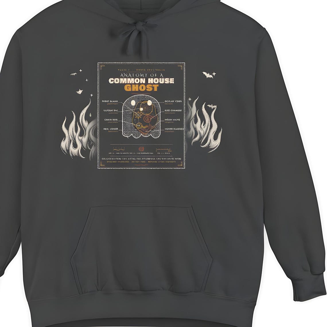 Funny Ghost Anatomy Hoodie — Comfort Colors hoodie by WedgeAtelier