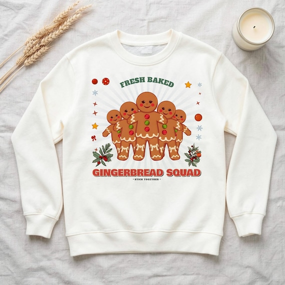 Gingerbread Squad Crewneck Sweatshirt by WedgeAtelier
