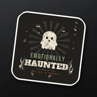 Emotionally Haunted Ghost Sticker photo 4