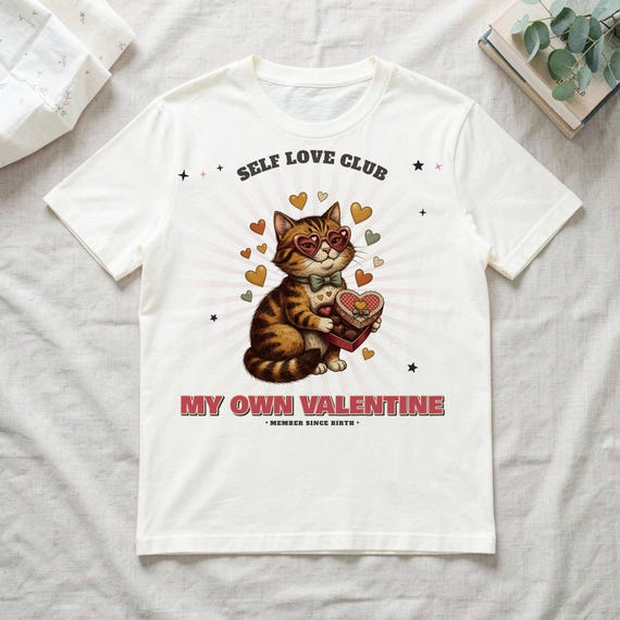 Self Love Club Cat Valentine Shirt by WedgeAtelier