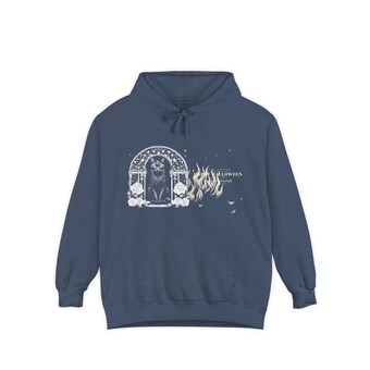 Gothic Black Cat Halloween Hoodie photo 3