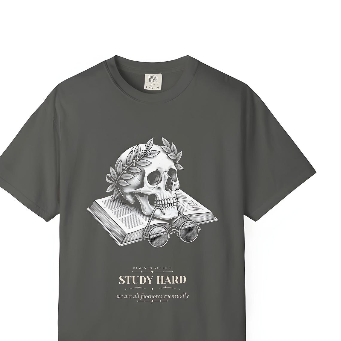 Dark Academia Skull Shirt — Comfort Colors tee by WedgeAtelier