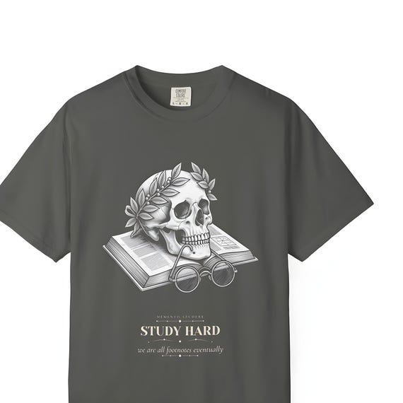 Dark Academia Skull Shirt — Comfort Colors tee by WedgeAtelier