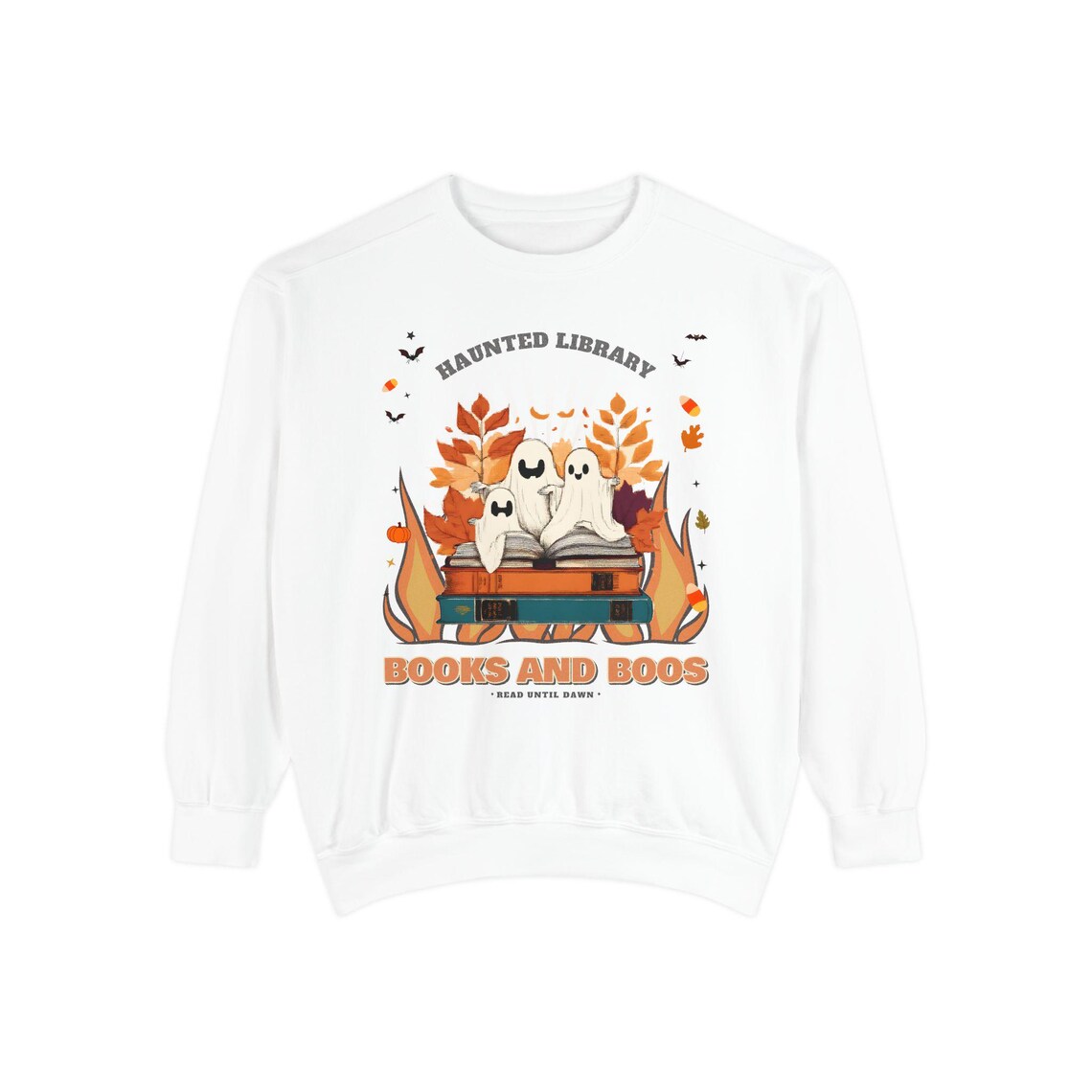 Books and Boos Halloween Sweatshirt by WedgeAtelier