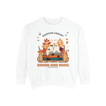 Comfort Colors Books and Boos Sweatshirt photo 2