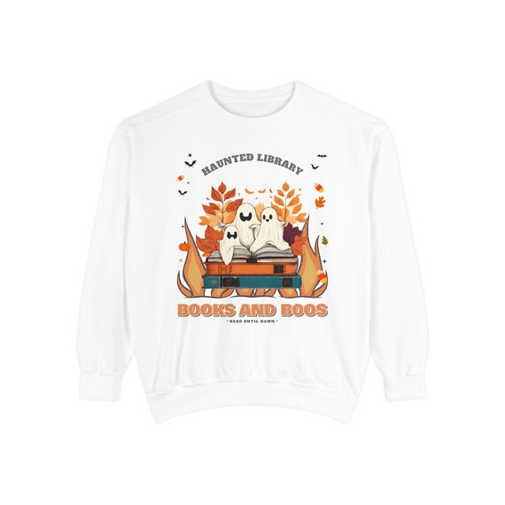 Books and Boos Halloween Sweatshirt by WedgeAtelier