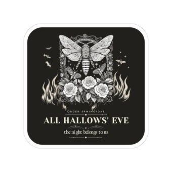 Gothic Moth Engraving Sticker photo 4