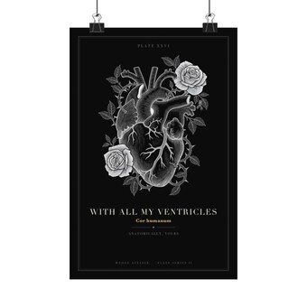Anatomical Heart and Rose Print photo 2