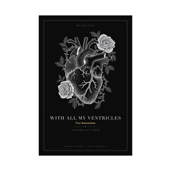 Anatomical Heart and Rose Print photo 3