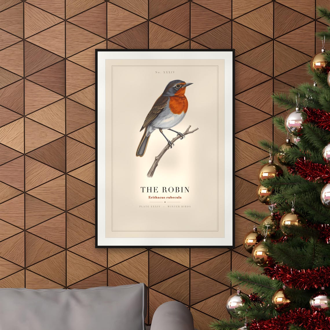 Vintage Robin Specimen Plate Print — art print by WedgeAtelier