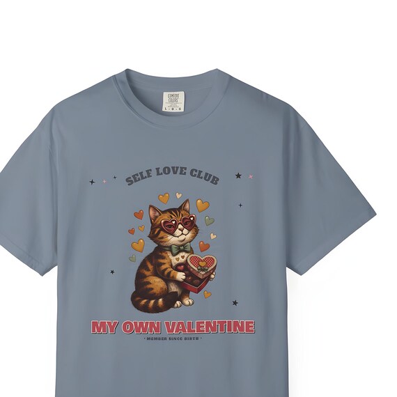 Self Love Club Cat Shirt — Comfort Colors tee by WedgeAtelier