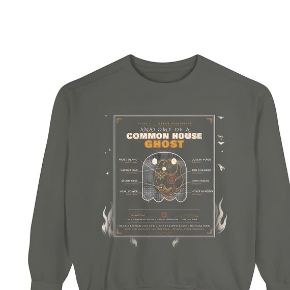 Funny Ghost Anatomy Sweatshirt — Comfort Colors crewneck sweatshirt by WedgeAtelier