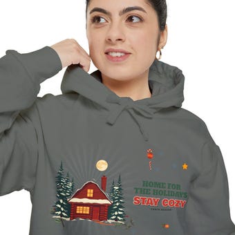 Stay Cozy Cabin Christmas Hoodie photo 5