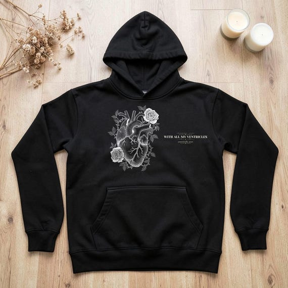 Anatomical Heart Rose Hoodie by WedgeAtelier