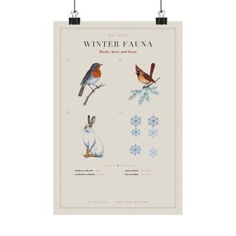 Winter Fauna Chart Print photo 2