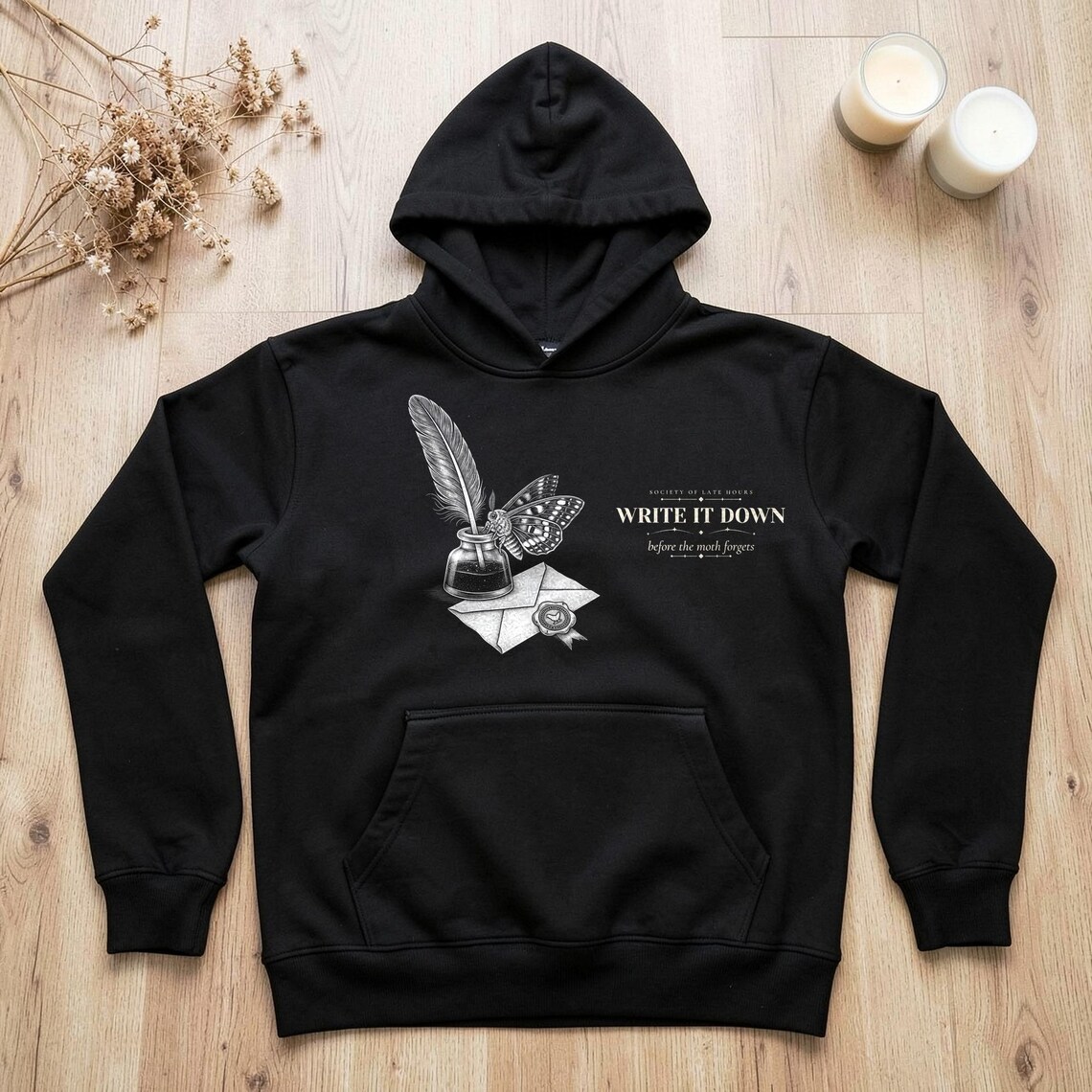 Dark Academia Writer Hoodie by WedgeAtelier