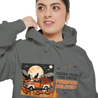 Comfort Colors Pumpkin Delivery Hoodie photo 5