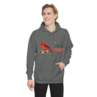 Retro Cardinal Christmas Hoodie photo 5