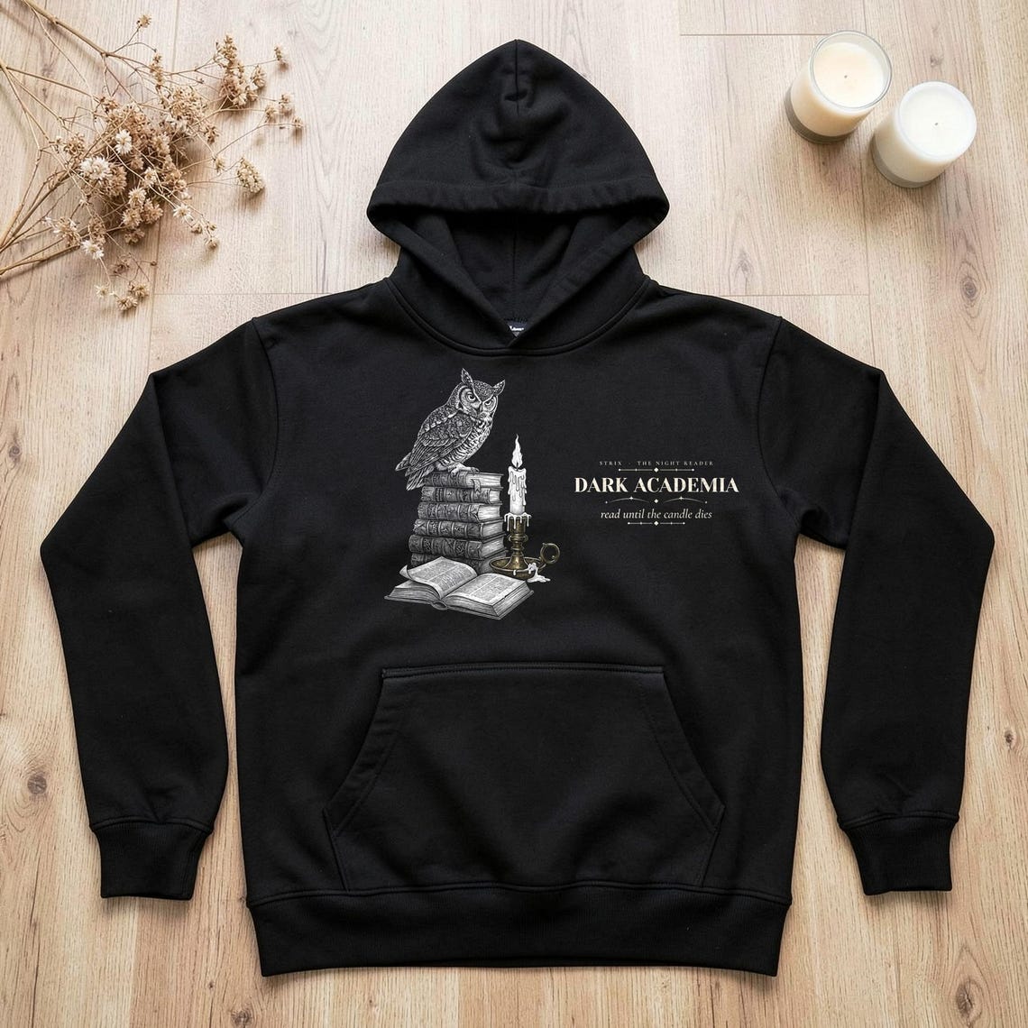 Dark Academia Owl Hoodie by WedgeAtelier