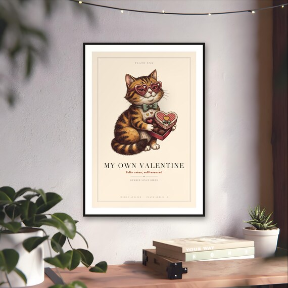 Self Love Club Cat Print — art print by WedgeAtelier
