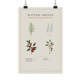 Winter Greens Chart Print photo 2