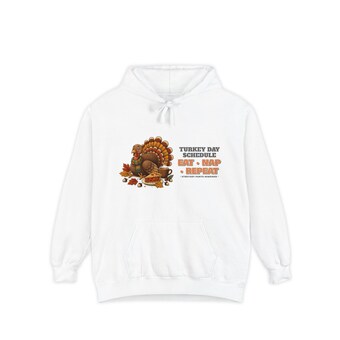 Eat Nap Repeat Thanksgiving Hoodie photo 2