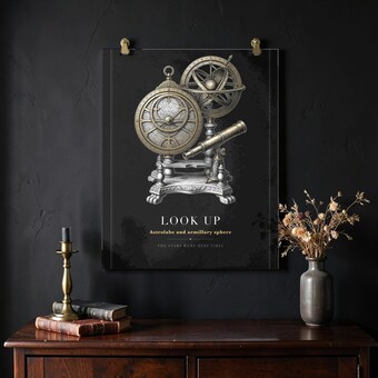 Dark Academia Astrolabe Print photo 2