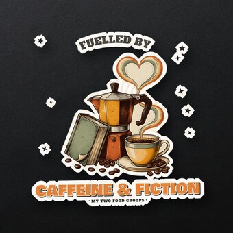 Caffeine Fiction Sticker photo 4