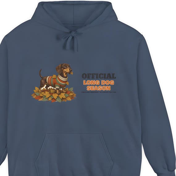 Dachshund Long Dog Season Hoodie — Comfort Colors hoodie by WedgeAtelier