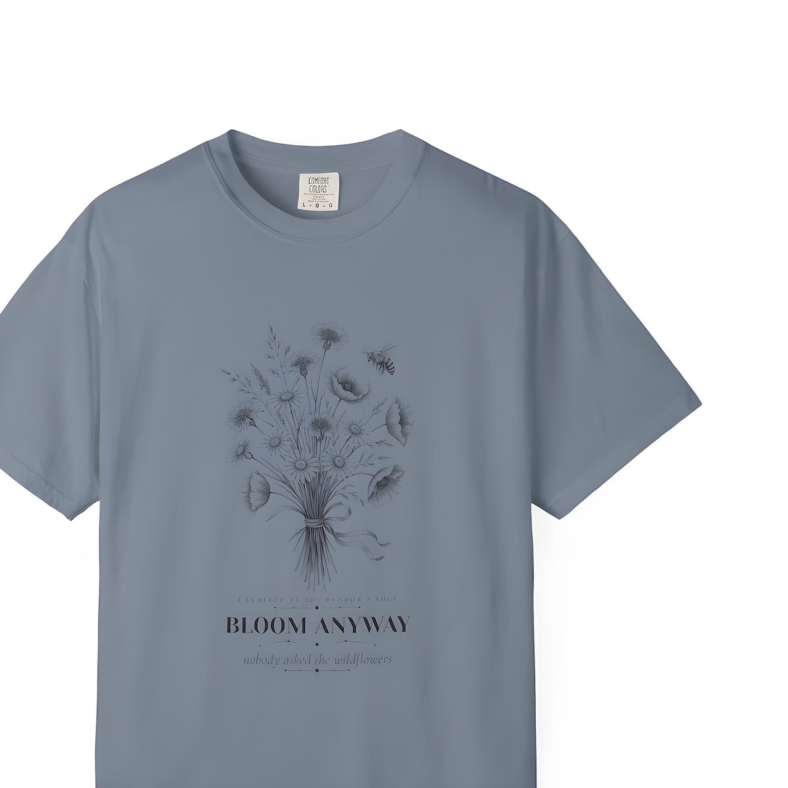 Wildflower Bouquet Shirt — Comfort Colors tee by WedgeAtelier