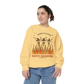 Dancing Skeletons Halloween Sweatshirt photo 5