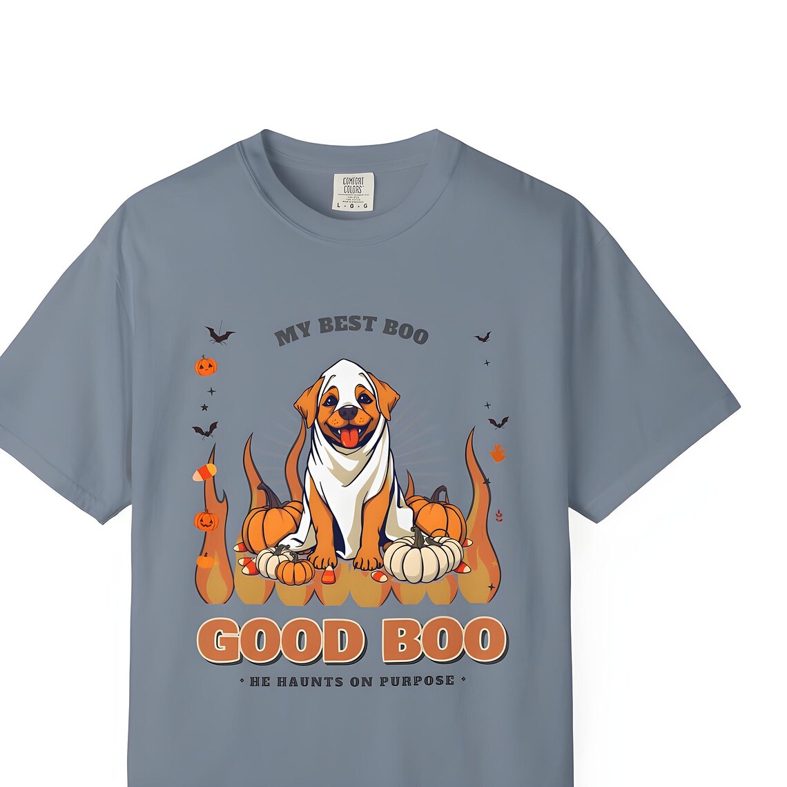Dog Ghost Costume T-Shirt — Comfort Colors tee by WedgeAtelier