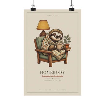 Homebody Sloth Print photo 2