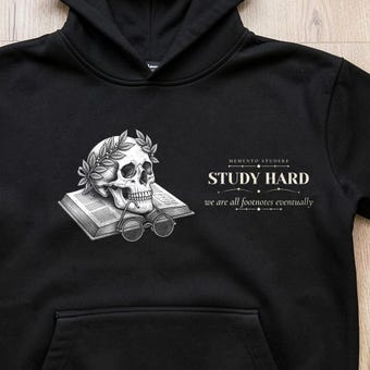 Dark Academia Skull Hoodie photo 3
