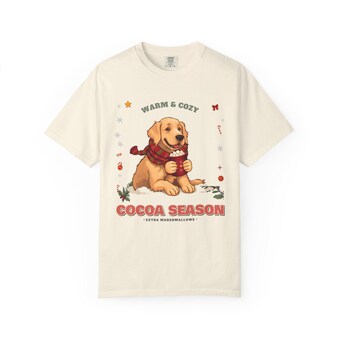 Cocoa Season Dog Mom Christmas Tee photo 3